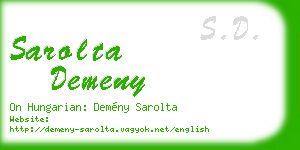 sarolta demeny business card