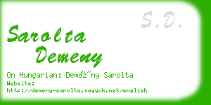 sarolta demeny business card